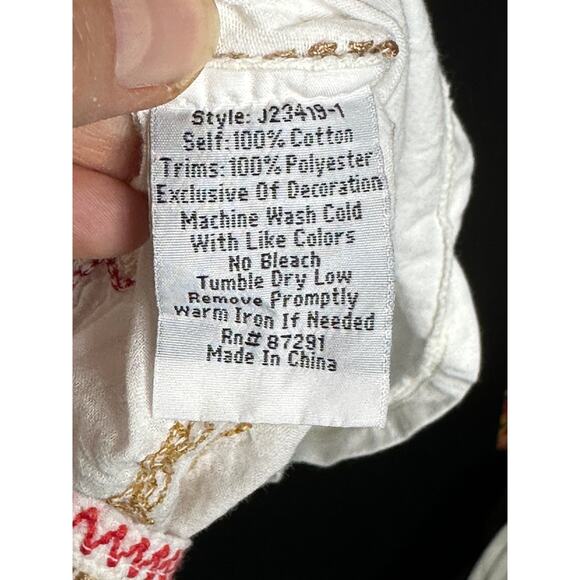 Johnny Was Frederique Embroidered Panel Knit Mix Tunic Large - Picture 5 of 7